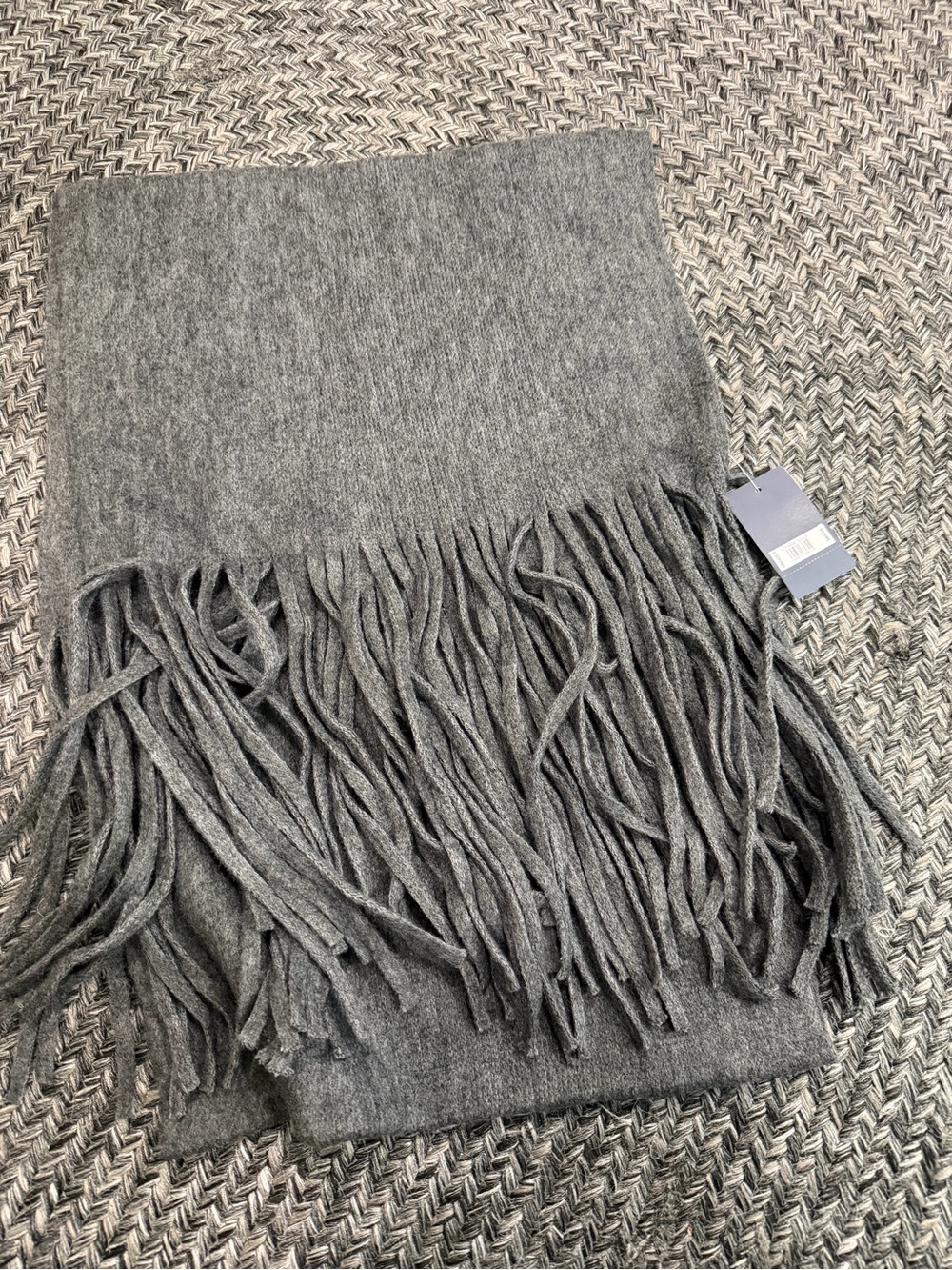 Lucky Brand Gray Fringe Scarf